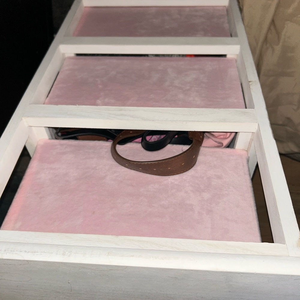 White and Pink Storage Organizer